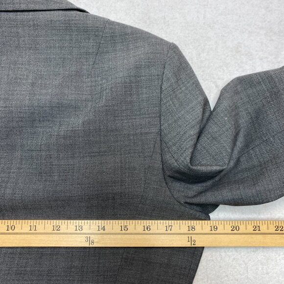 Banana Republic Blazer Womens 8 Gray One Button Wool Blend Jacket - Picture 13 of 14